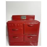 Vtg pressed steel child's toy stove 11'W x ...