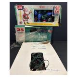 Vtg 50 light set multi colored outdoor &...