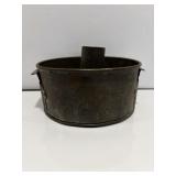 Antique primitive metalware Swan's Down cake mold