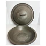 Vtg Tinware food cover with vents 17'D & ...