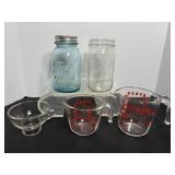 Misc canning & kitchen measuring cups