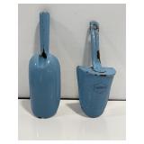 Vtg Blue enamelware  scoops