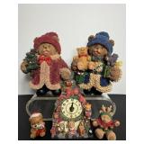 Bear Christmas clock, misc Christmas decor