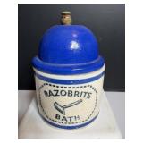 Vtg Razobrite bath stoneware ceramic container...