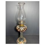 Vtg Parlor oil lamp 19' tall