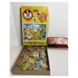 Vtg Checkers & Disney picture puzzle 'Laundry Day'