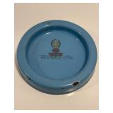 Vtg Blue enamelware pet bowl with Humpty ....