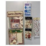 Santa & Friends scrap book kit & misc