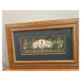 Framed golf print art 35' x 22'