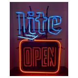 Lite Beer open Neon sign 17.5W x 25'H