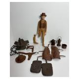 Vtg Johnny West needs legs repair & misc