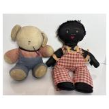 Vtg Rag doll & African American folk art rag ...