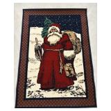 Vtg Christmas rug 40' x 55'