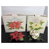 Avon Porcelain 'Poinsettia' & 'Magnolia'