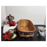 Vtg Peterboro Basket Co. basket & misc