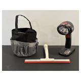 Craftsman flashlight - no battery, small tool bag.