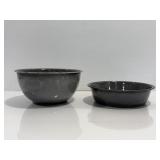 Vtg graniteware bowls 7' dia