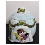 Christmas Igloo cookie jar