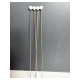 Vtg Long hat pins with faux pearl tops