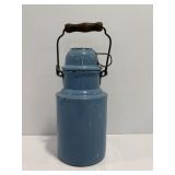 Vtg Blue enamel milk pot - Germany