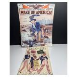 Vtg Wake up, America music & lyrics & Jack &..