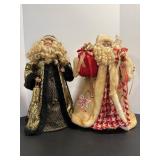 Vtg Christmas tree toppers Santa's 18' tall