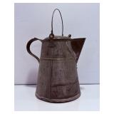 Antique primitive metalware pitcher