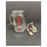Vintage Evenflo Glass Measuring Pitcher & Heater