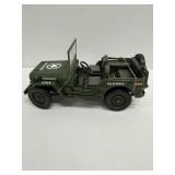 Vintage Metal Willys Jeep USA Army Toy