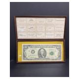 Framed Novelty $100.00 with Funny Business Cards
