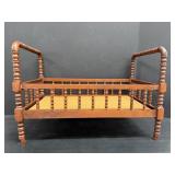 Antique Spindle Wood Cradle 24'x13'x16'H