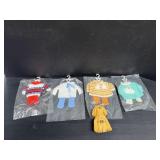 Vintage Knitted Doll Clothes, Leather Indian Dress