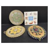 Vintage Bergoven Coffee Trivet No 112 & Hot Pads