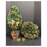 Vintage Plastic Wreath & Tree