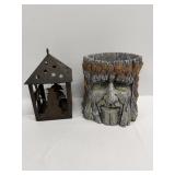 Tree Planter & Snowman Votive Candle Holder