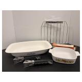 Corningware Casserole Dishes, Adjustable Rack &...