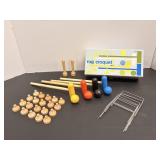 1967 Creative Playthings Rug Croquet Table Game