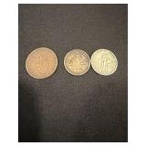 1944-D, 1918, Phillipines 20 Centavos&1920 Centavo