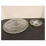 Glass Platter & Divided Dish