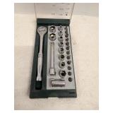 Vintage 25pc SAE Socket Set & 1/4" Adapter