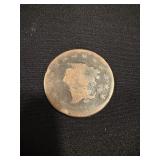 1817-15 Coronet Head Cent Stars
