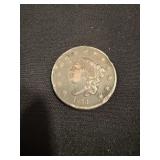 1833 Coronet Head Cent Damaged