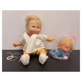 Vintage 3" Vinyl Pull String Doll non working