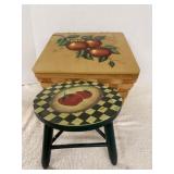12"x12" Apple Basket & Low Stool