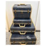 Vtg (4) Samsonite suit cases