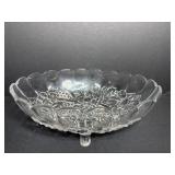 Footed crystal bowl