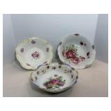 10" Dresden china bowl, 9" bowl made in Germany...