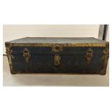 Vtg Trunk - one handle broken 36" x 21" 12"