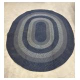 Vtg Oval braided rug 112" x 88"