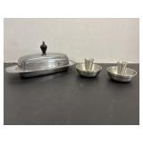 Vtg Pewter candle stick holders & Josephson